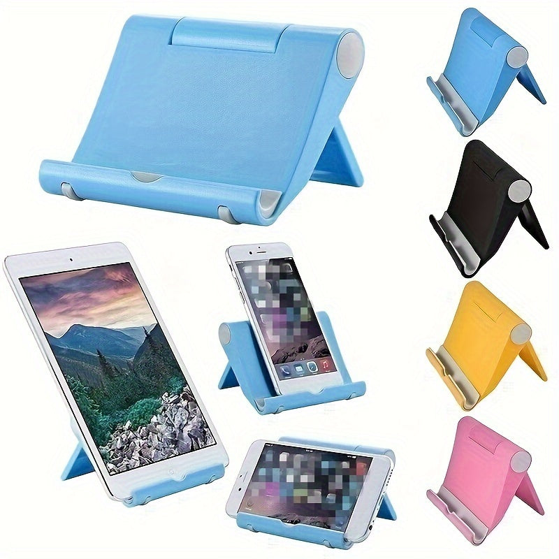 Compact Universal Phone Stand - Polypropylene (PP) Material, Foldable & Adjustable Multi-Angle Mount, Compatible with 4-11 Inch Devices, Portable Holder for Desk and Travel