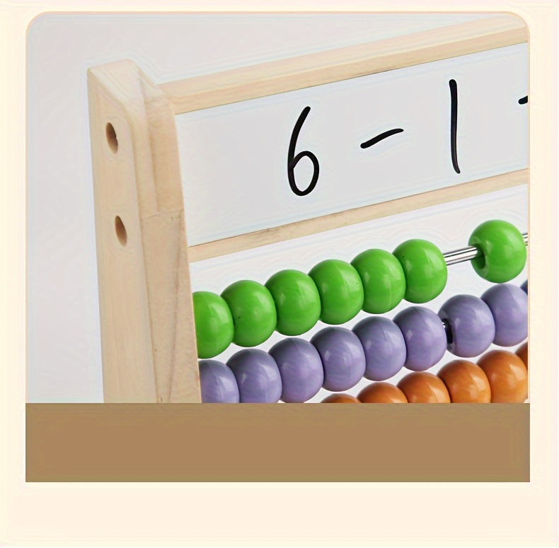 Vibrant Wooden Math Wizard - Develops Addition & Subtraction Skills, Enhances Hand-Eye Coordination, Sensory Learning Tool for Youngsters, Perfect Birthday Gift Idea for Boys and Girls