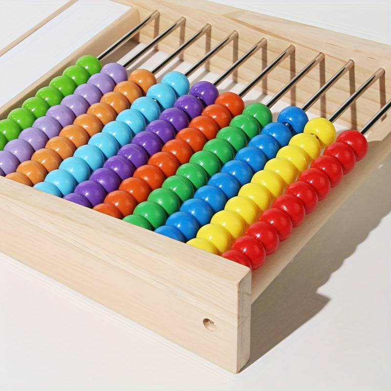 Vibrant Wooden Math Wizard - Develops Addition & Subtraction Skills, Enhances Hand-Eye Coordination, Sensory Learning Tool for Youngsters, Perfect Birthday Gift Idea for Boys and Girls