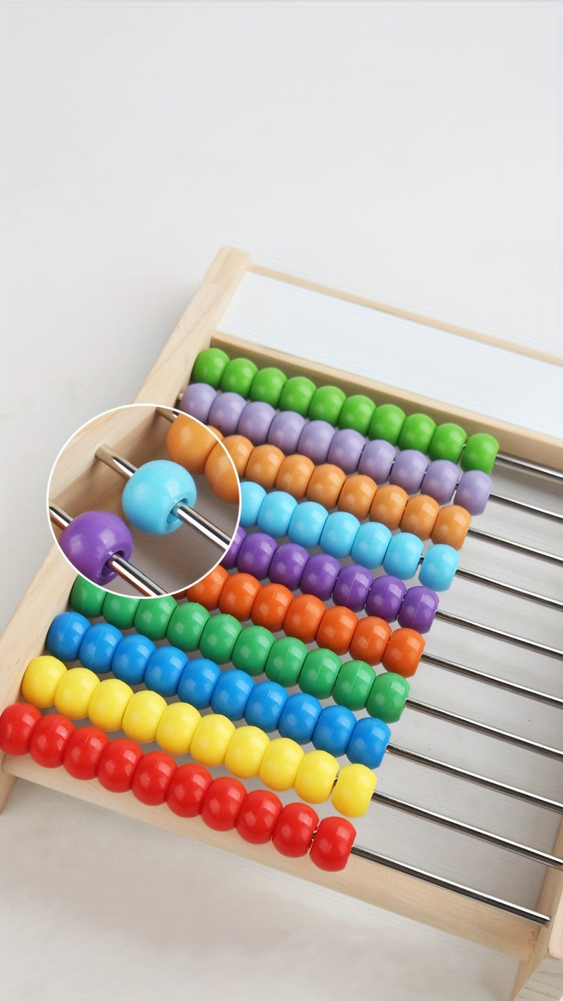 Vibrant Wooden Math Wizard - Develops Addition & Subtraction Skills, Enhances Hand-Eye Coordination, Sensory Learning Tool for Youngsters, Perfect Birthday Gift Idea for Boys and Girls