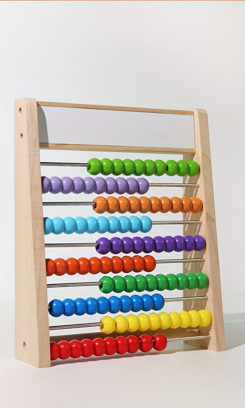 Vibrant Wooden Math Wizard - Develops Addition & Subtraction Skills, Enhances Hand-Eye Coordination, Sensory Learning Tool for Youngsters, Perfect Birthday Gift Idea for Boys and Girls