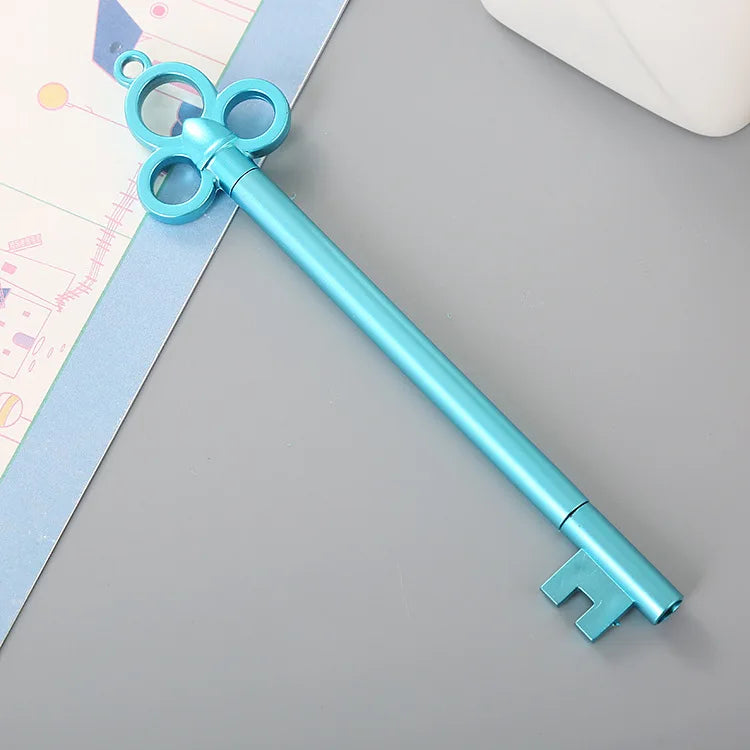 40 pcs Creative Stationery Key Modelling Neutral Pen Cute Cartoon Learning Office Retro Water-based Signature Pen