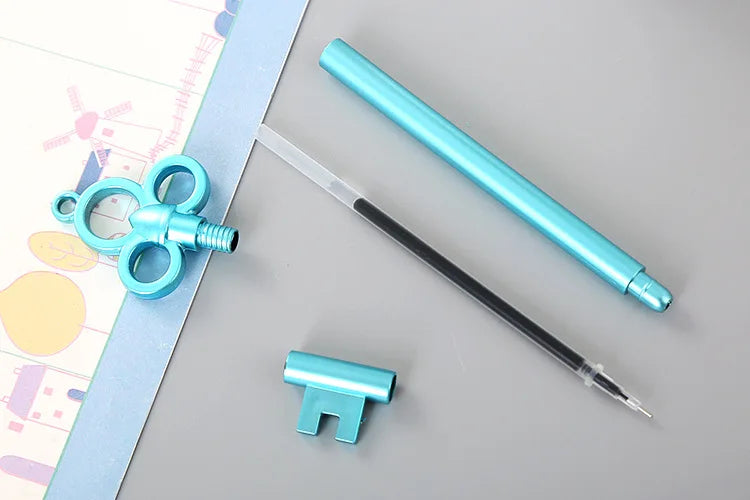 40 pcs Creative Stationery Key Modelling Neutral Pen Cute Cartoon Learning Office Retro Water-based Signature Pen