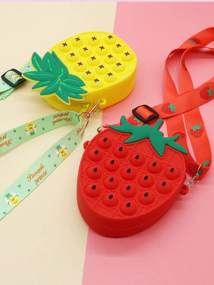 Press Silicone Bag Squeezing Toy Decompression Cute Rabbit Kids Little Boy Messenger Bag Baby Girl Shoulder Coin Purse