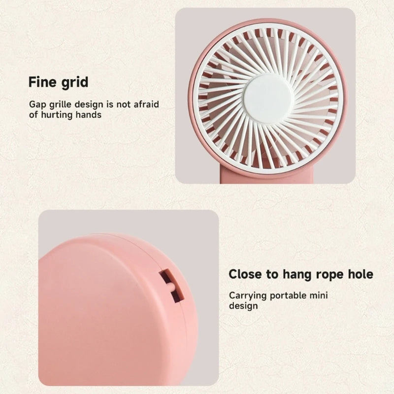 Travel Portable Fan Handheld Mini Fan AABattery Powered Super Mute Cooling Fan for Home Office- Travelling Cooler