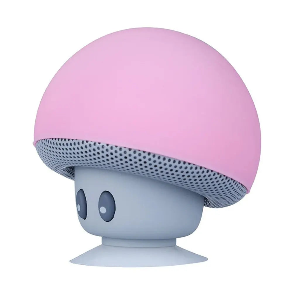 Cartoon Mushroom Wireless Speaker Waterproof Suction Cup Mini Speaker Audio Outdoor Portable Subwoofer