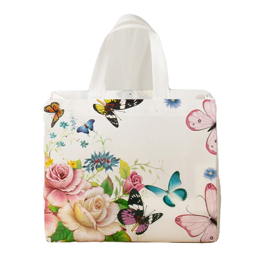 Butterfly Printing Non-woven Fabric Shopping Bag