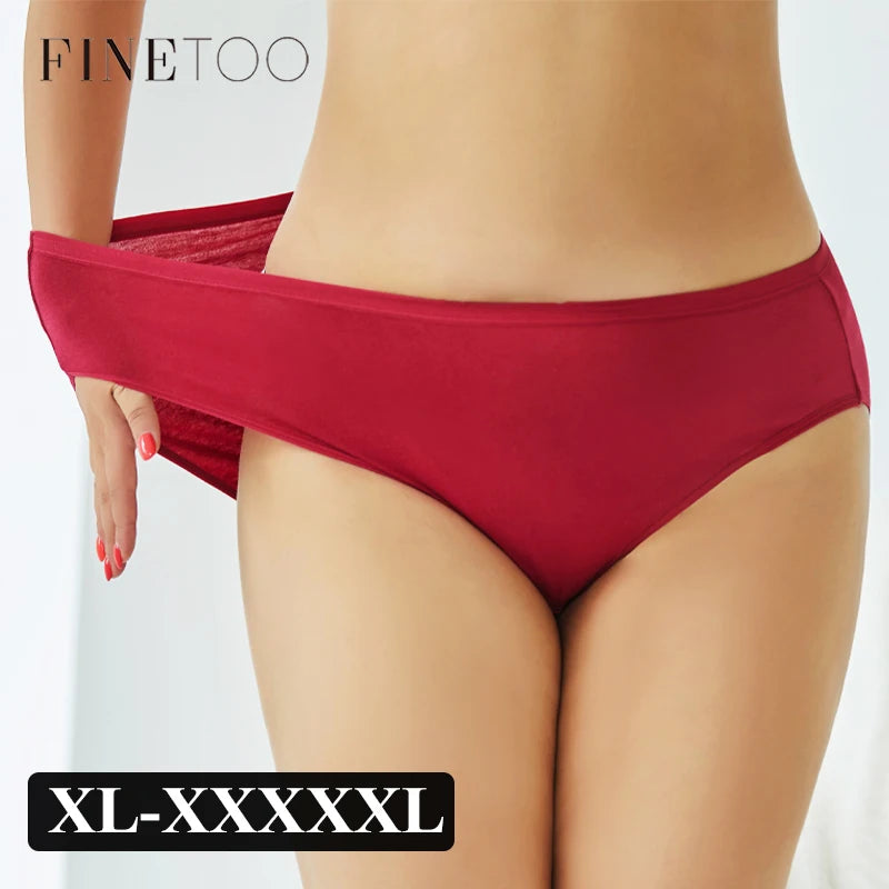 XL-5XL Cotton Plus size Women Panties Breathable High Waist Briefs Ladies Super Stretch Triangle Underpants Soft Lingerie 150kg