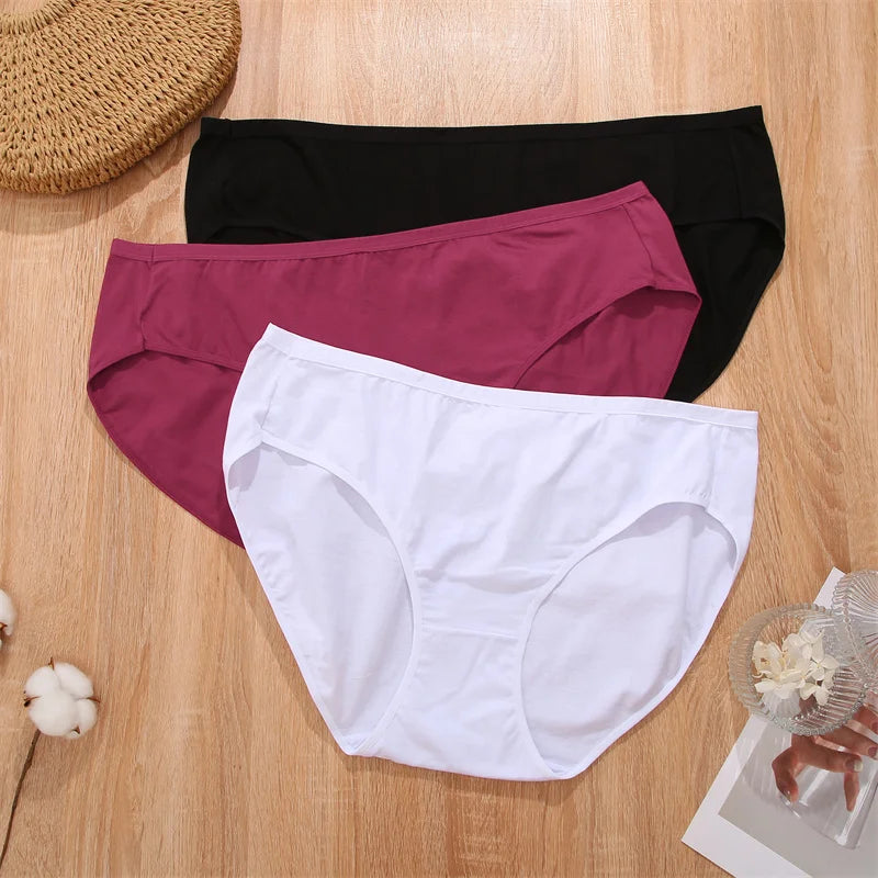 XL-5XL Cotton Plus size Women Panties Breathable High Waist Briefs Ladies Super Stretch Triangle Underpants Soft Lingerie 150kg