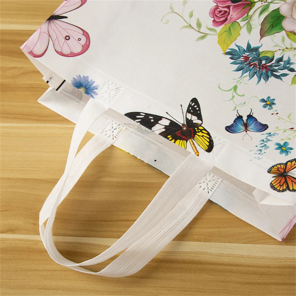 Butterfly Printing Non-woven Fabric Shopping Bag