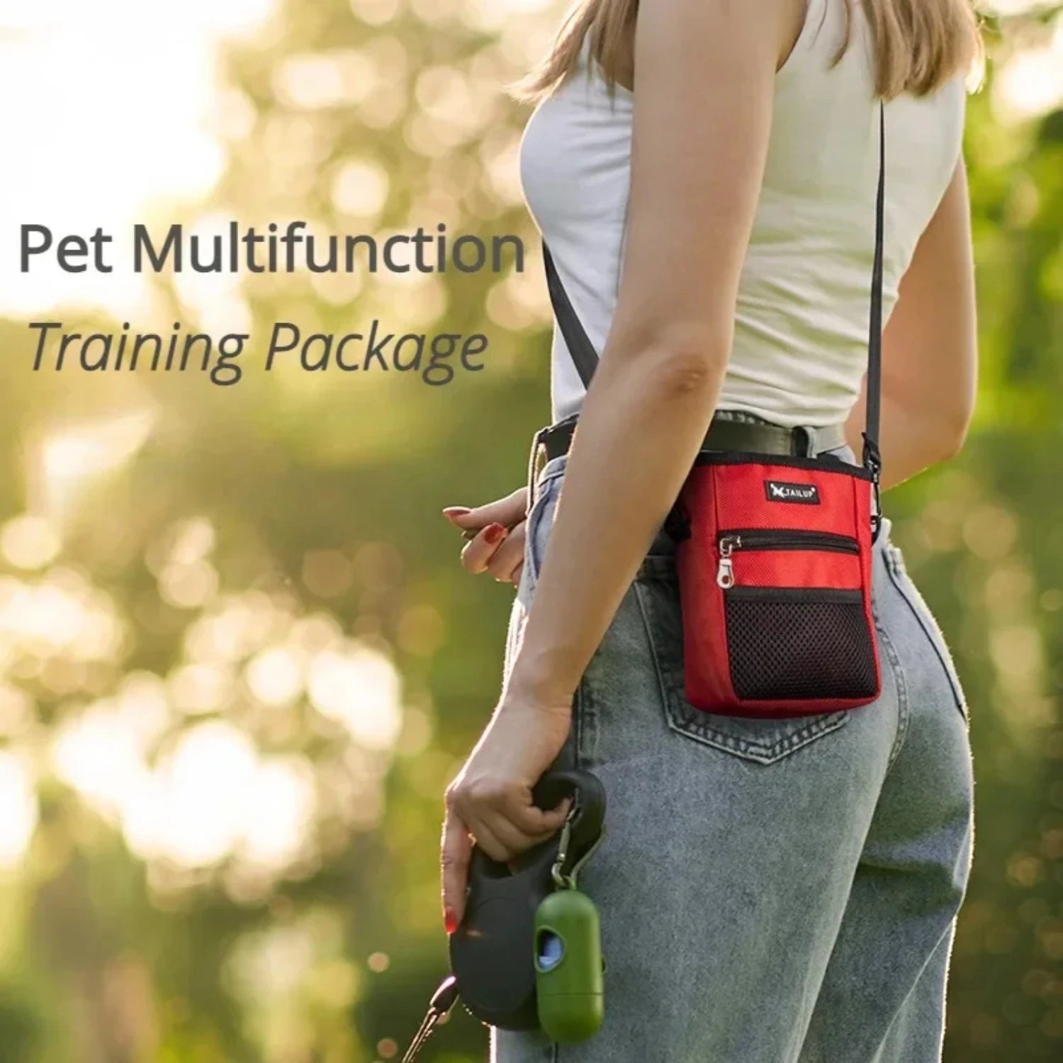 New Portable and Convenient Travel Dog Snack Treat Bags - Easy-to-Use Belt Bag with Clip-on Pouch for Pet Training - Handy Poop