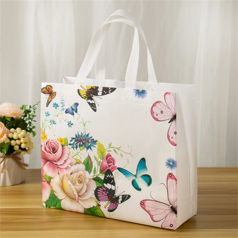 Butterfly Printing Non-woven Fabric Shopping Bag