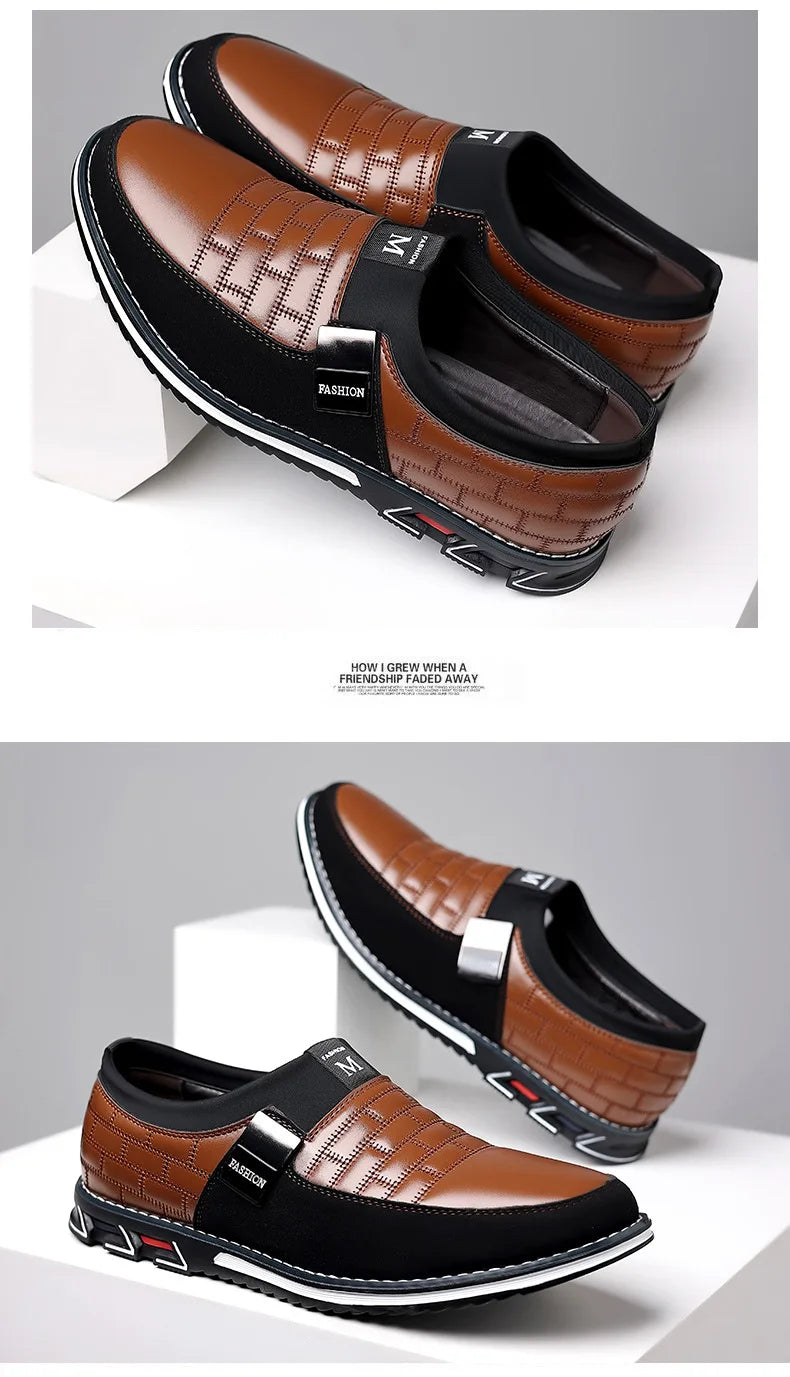 2024 new men's large-size casual leather shoes comfortable, foot cover, four-season models spring autumn, east and summer models