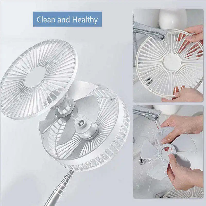 Usb Electric Rechargeable And Foldable Floor Table Fan