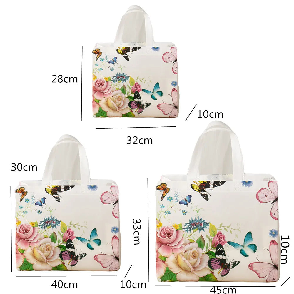 Butterfly Printing Non-woven Fabric Shopping Bag