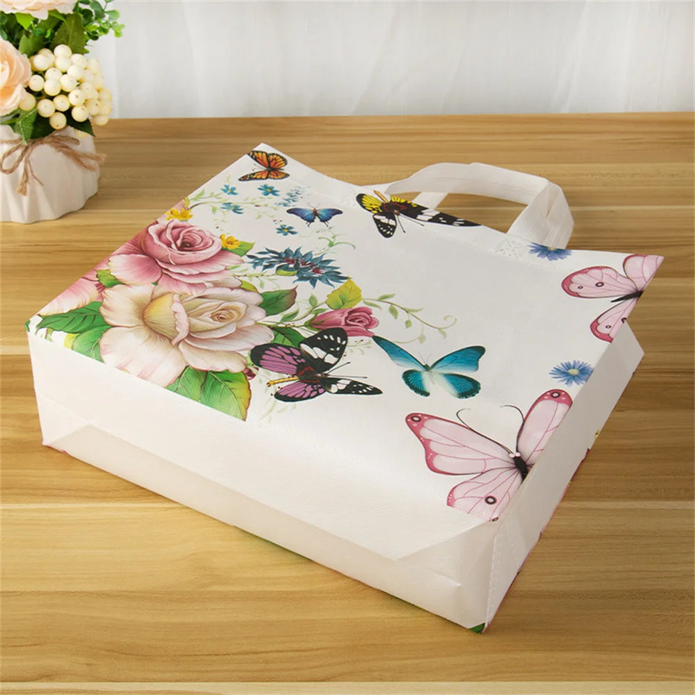 Butterfly Printing Non-woven Fabric Shopping Bag