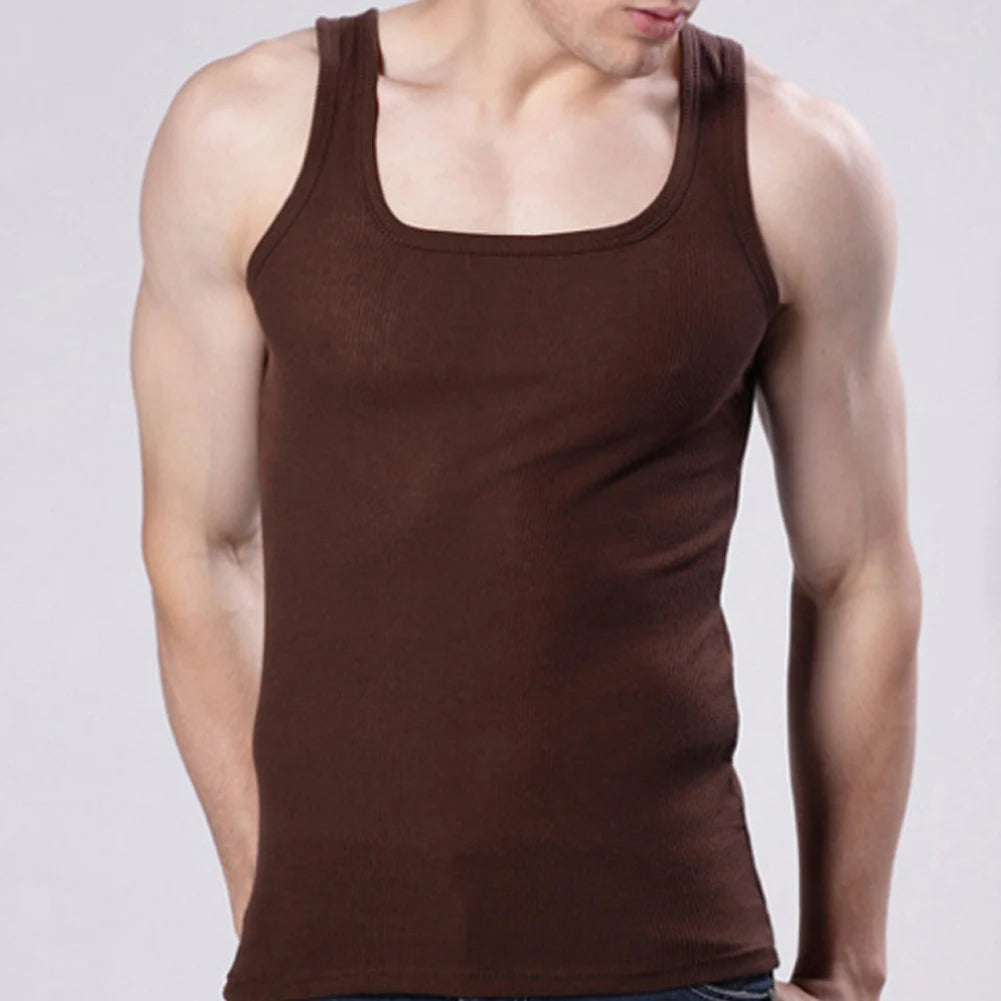 Hot Sale!Large Size Cotton Sleeveless T-shirts For Men Gym Fitness Tank Tops Bodybuilding Muscle Vest Tops Sports Undershirt