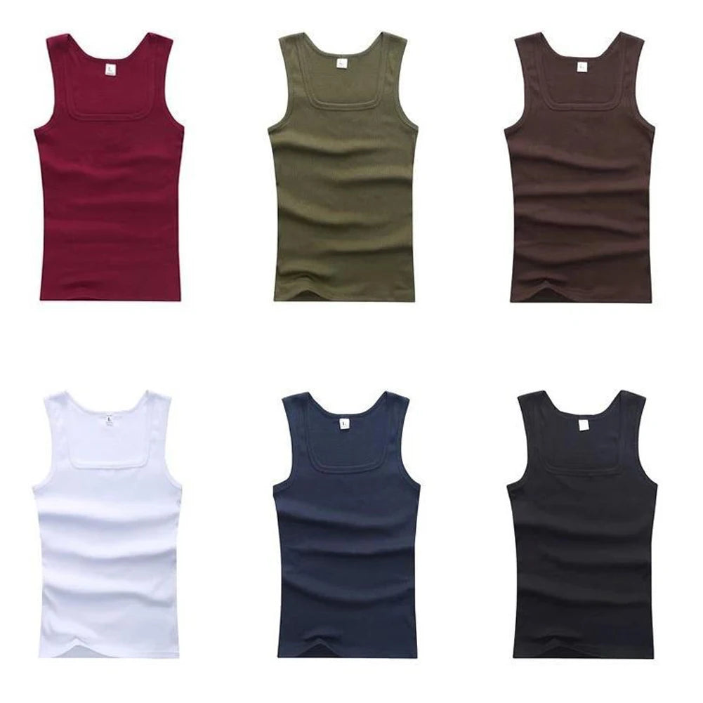 Hot Sale!Large Size Cotton Sleeveless T-shirts For Men Gym Fitness Tank Tops Bodybuilding Muscle Vest Tops Sports Undershirt