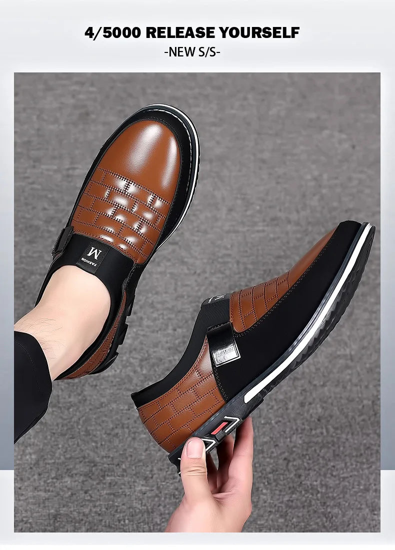 2024 new men's large-size casual leather shoes comfortable, foot cover, four-season models spring autumn, east and summer models