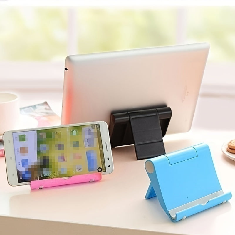 Compact Universal Phone Stand - Polypropylene (PP) Material, Foldable & Adjustable Multi-Angle Mount, Compatible with 4-11 Inch Devices, Portable Holder for Desk and Travel