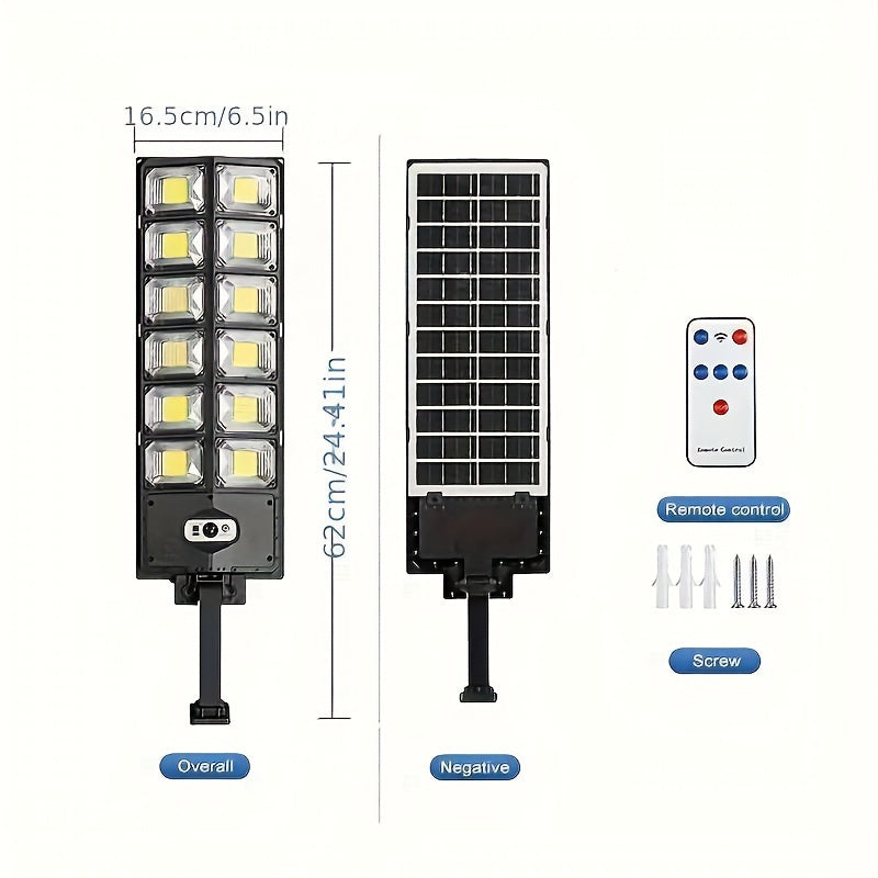 IP65 1 Pack Super Bright 504 LED Solar Light, Outdoor Street Light, Daylight 3 Modes, Garden Lighting With Smart Motion Sensor